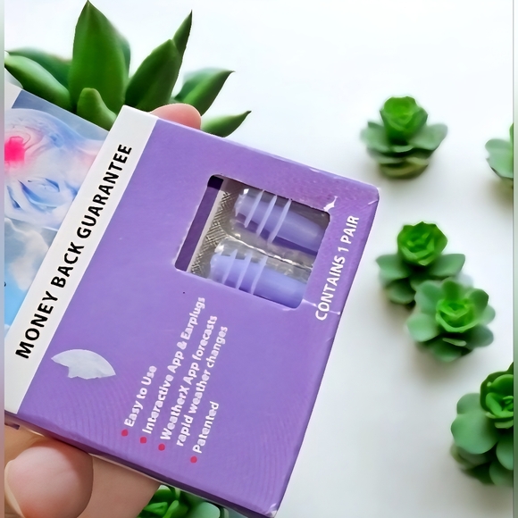 WeatherX Ear Plugs Migraine Noise Reduction Barometric Pressure Latex Free NEW - Picture 4 of 5